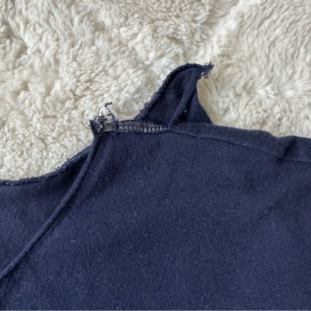 Victoria's Secret | Navy Blue "Crush" Short Sleeve Ruffle Pj Top | Size Medium - Picture 6 of 13